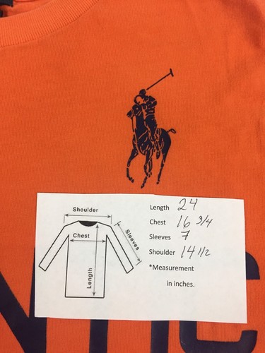 Polo Ralph Lauren Boys Medium Shirt Orange Atlantic Offshore Racing Rare Limited - Picture 4 of 8