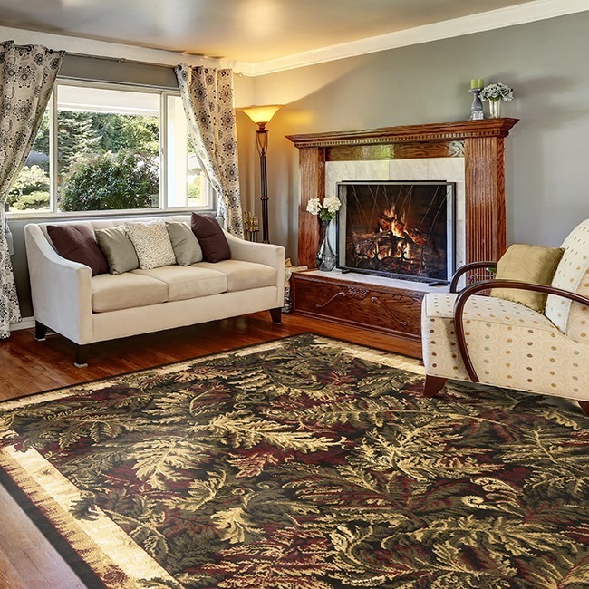 Coastal Beach Tropical Area Rug Seashells 8 X 10 Sage Aqua Cream Room Carpet For Sale Online Ebay