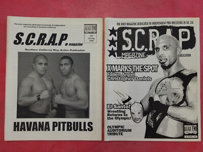 2 Original S.c.r.a.p. Magazines 2004/05. By Aew/aws/ewf/pwg/nwa Ref Rick Knox