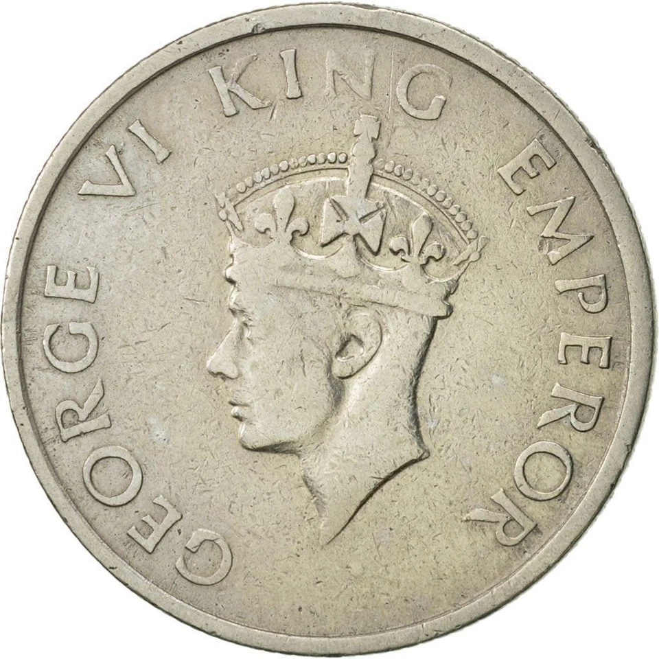 India - British | 1/2 Rupee Coin | King George VI | Km:553 | 1946 - 1947 - Image 4 of 4