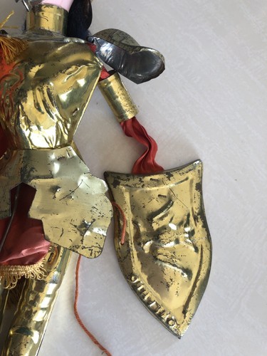 Marionette sicilienne Vintage - Armure Epée Cape Casque - 38 cm - Photo 4/11