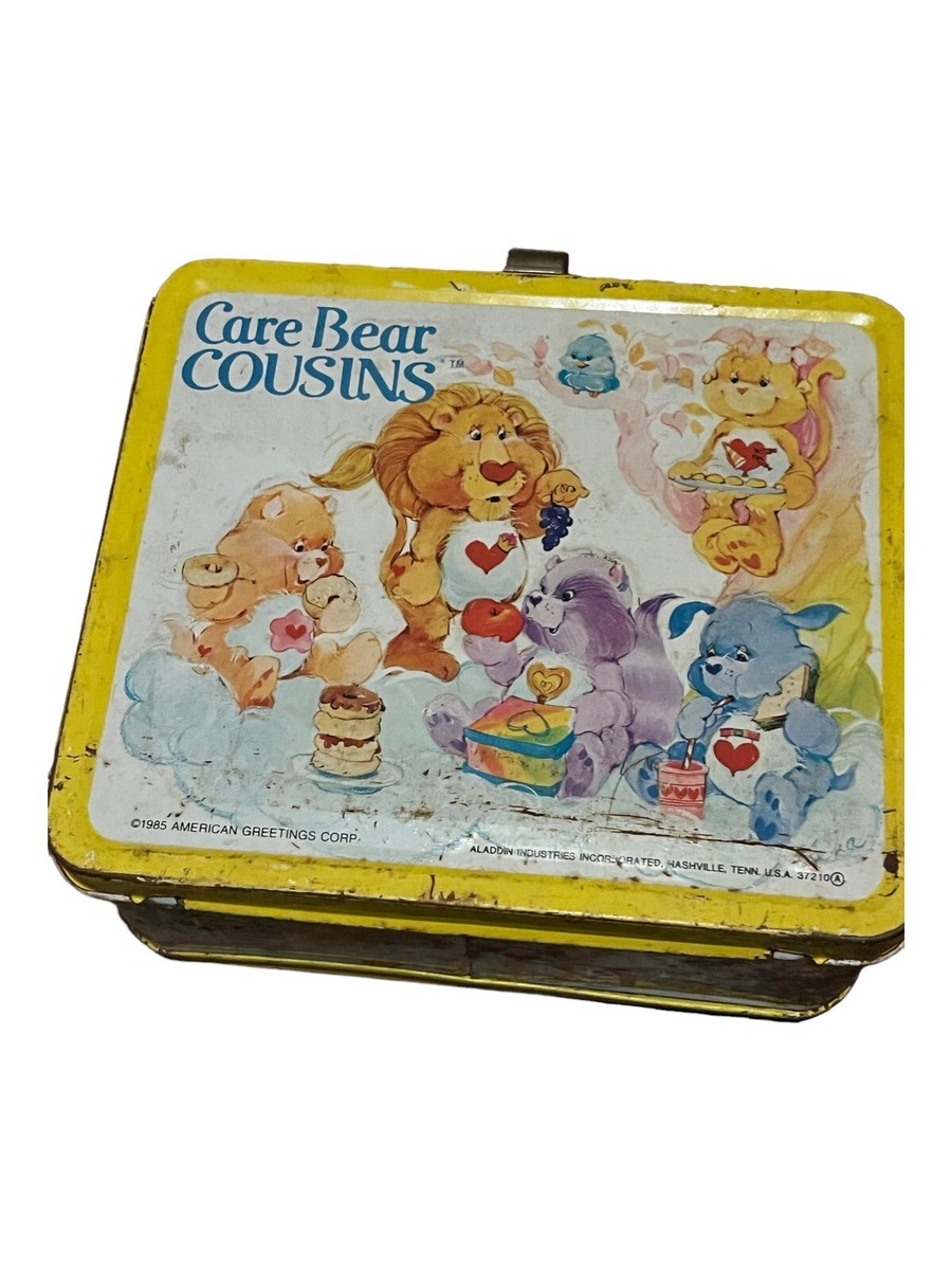 VTG Care Bear Cousins Metal Lunchbox With THERMOS ALADDIN 1985