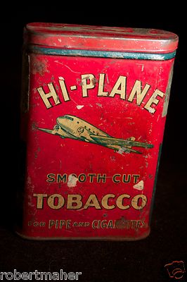plain tobacco tin Hi-Plane Tobacco Tin