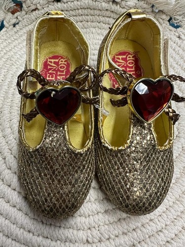 Disney Shoes Girls 7/8 Gold Princess Elena Of Avalor Dress Up Costume Sandals - Picture 3 of 7