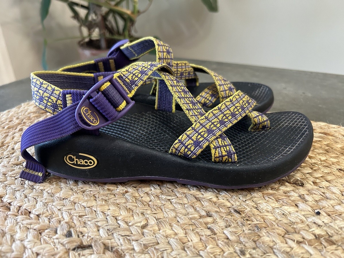 Chacos Z/2 Unaweep Z2 Womens Sandals Size 6 Yellow Purple Strap