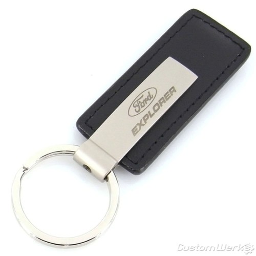 Ford Explorer Rectangular Leather Key Chain (Black) | eBay
