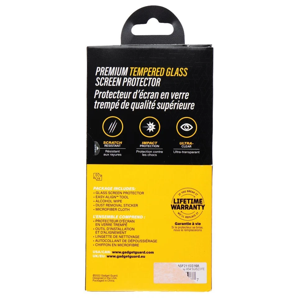 Protector de pantalla de vidrio protector de gadget con herramienta de alineación fácil para Galaxy A54 5G/S23 FE Foto 2 de 2