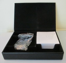 Relay For Life Logo Embossed On Black Leather Desk Organizer with Notepad 