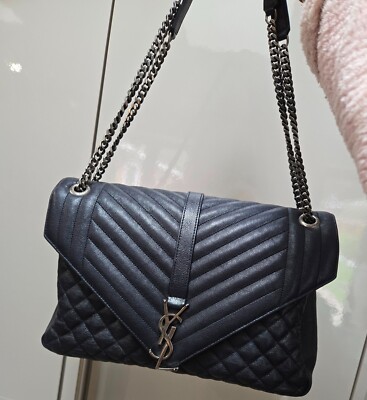 SAINT LAURENT YSL MONOGRAM LARGE QUILTED ENVELOPE