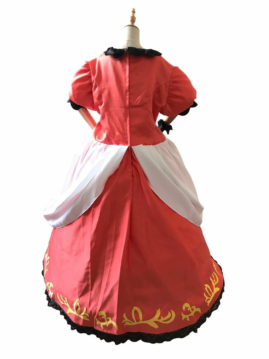 Super Mario Princess Daisy Adult Costume Peach Bros Cosplay Dress - Main Image