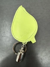 PENHALIGON'S KEY CHAIN W RICH GREEN LEATHER COIN PURSE/CASE