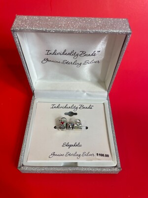Individuality Beads Sterling Silver Crystal Purse, Bag & Spacer Bead Set NEW