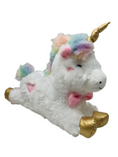 FAO Schwarz Unicorn Glow Brights 15" Stuffed Animal w Sound  Lights Soft Toy