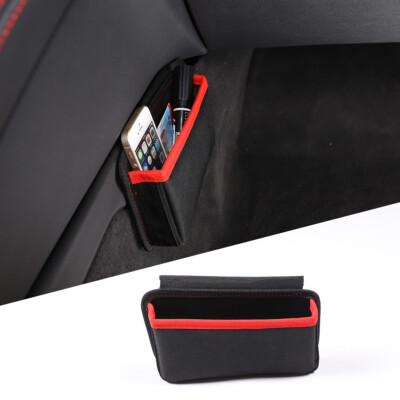 Black Car Central Gear Shift Side Storage Bag Trim For Corvette C8 2020-2022