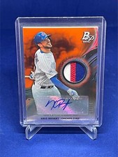 KRIS BRYANT 2019 TOPPS BOWMAN PLATINUM ORANGE 3 CLR PATCH AUTO #D 19/25