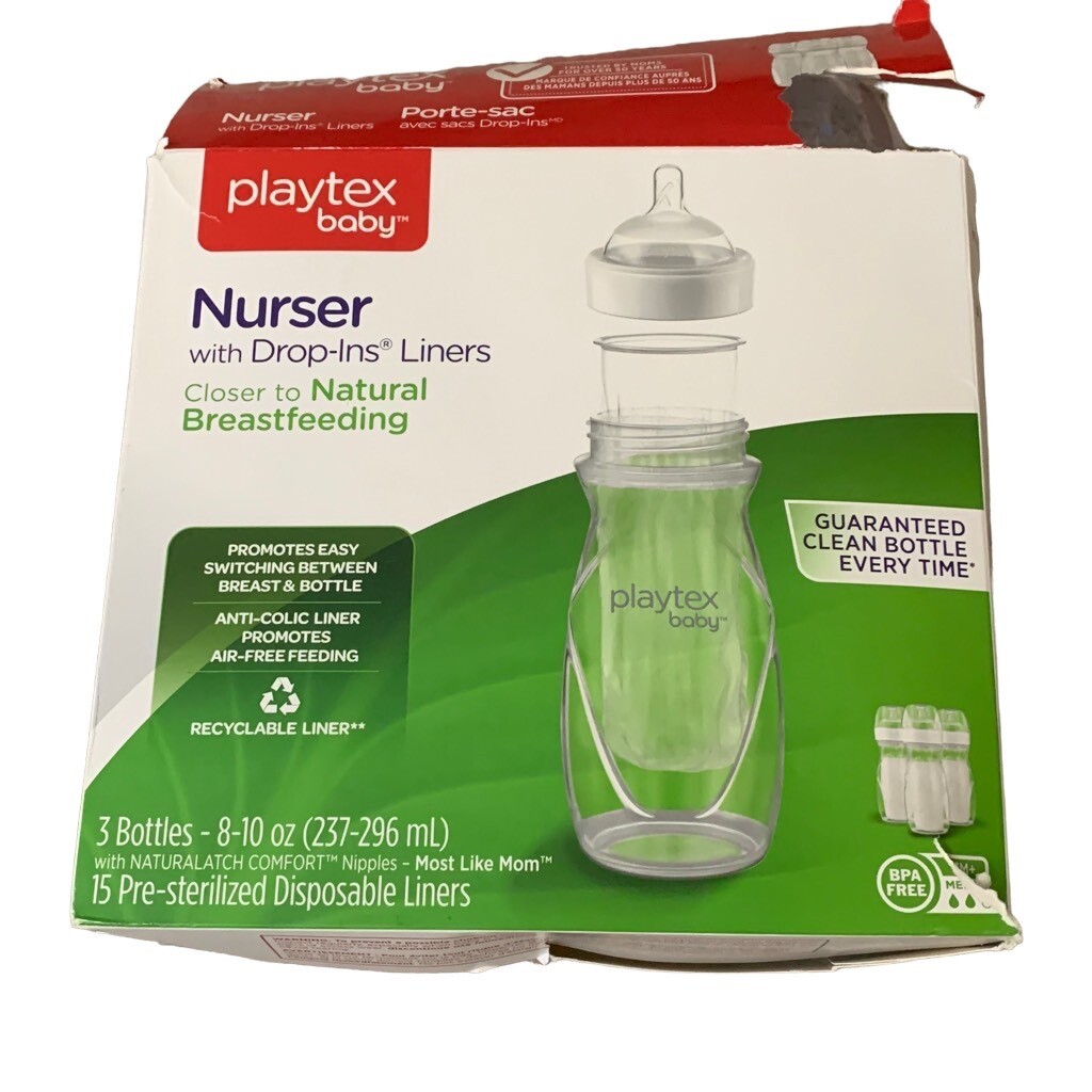 Playtex Baby Nurser Drop-Ins Liners Set of Bottles Brand New Open Box