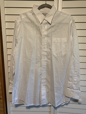 Skip Gambert Shirtmaker Shirt SZ 15-34.5 Long Sleeve Point Collar White USA READ
