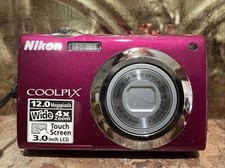 Magenta Nikon COOLPIX S4000 12.0MP 4x TouchScreen Digital Camera - Lens Error