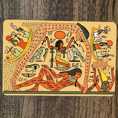 Ancient Egyptian Flat Earth Cosmology 8x12 Metal Wall Sign