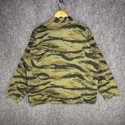 Vintage Robett Mfg Co Mens Tiger Stripe Camo Utility Shirt Jacket Med Cotton image 2