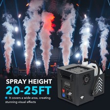 DMX 1500W vertical fog smoke machine 15RGB LED Fog Jet spray 7m for Stage show