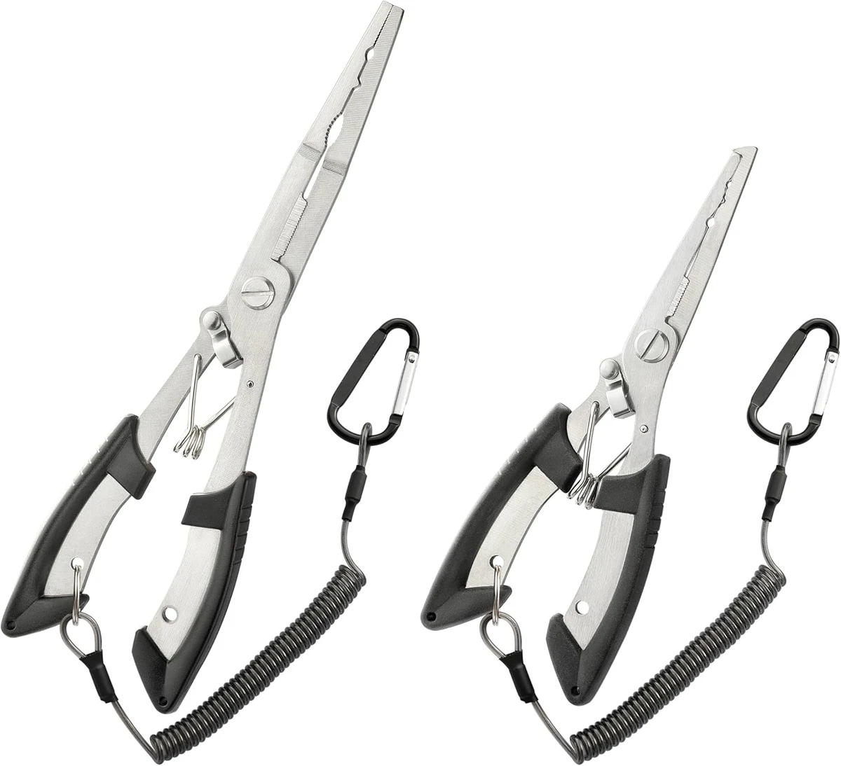 8-Inch Stainless Steel Fishing Pliers – Straight Jaw With Built-in Line Cutter – For Hook Removal And Crimping