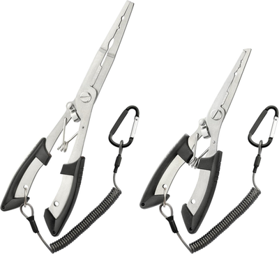 #ad 2PCS Stainless Steel Fishing Pliers with Lanyard HIA Nose Pliers Fishing Hook R $9.41