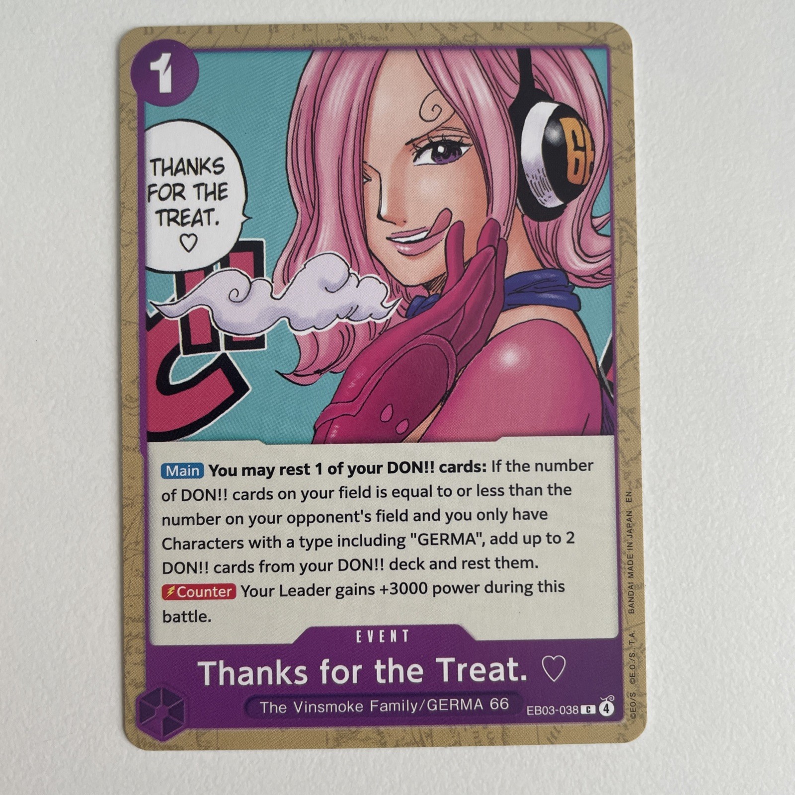 Thanks For The Treat. EB03-038 (C) Extra Booster: One Piece Heroines Edition NM