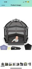Pop-Up Playpen for Babies  Toddlers Foldable With Canopy UPF 50 , Self