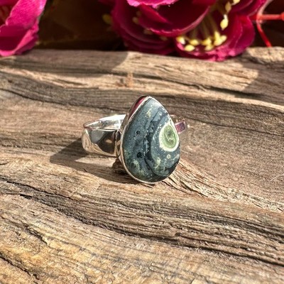 Star Galaxy Gemstone Ring 925 Sterling Silver Handmade Ring Size-7.25 EBR350