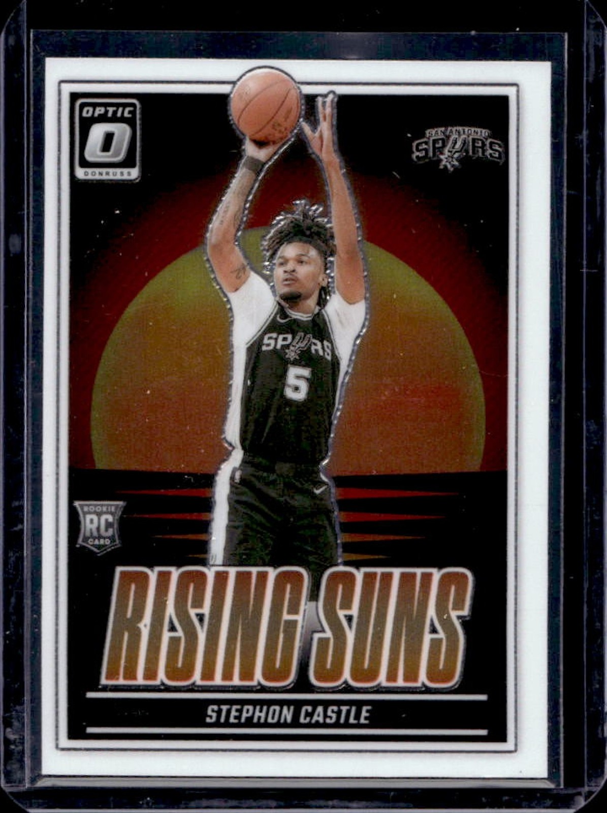 2024-25 Donruss Optic Stephon Castle Rising Suns RC Rookie #6 Spurs