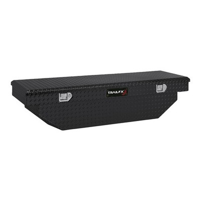 TrailFX 110632 Crossover Tool Box Angled Single Lid 19''x63''x13'' Black Aluminum