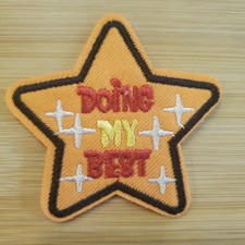 DOING MY BEST EBROIDERED IRON-ON PATCH FUNNY SARCASTIC