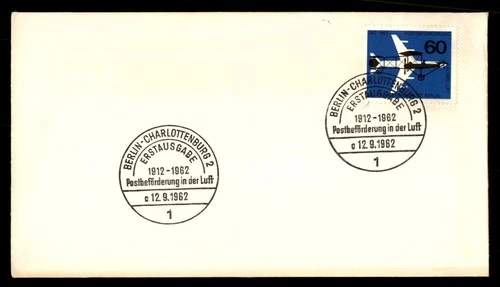 Mayfairstamps Germany FDC 1962 Airplane Berlin to Charlottenburg First Day Cover