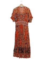 DESIGUAL Maxikleid Damen Kleid Gr. DE 42 hellorange Casual-Look