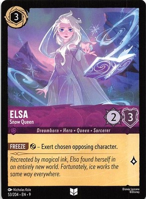 Elsa Snow Queen 53/204 Fabled Disney Lorcana 0018386 | eBay