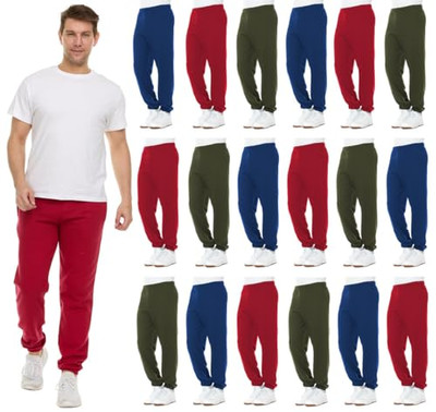 BILLIONHATS 18 Pack of Wholesale Mens Jogger Sweatpants in Comfy Bulk Joggers
