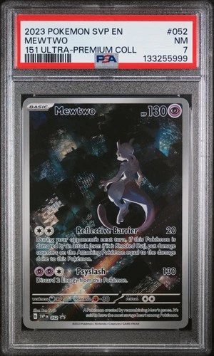 2023 POKEMON SVP EN-SV BLACK STAR PROMO 151 ULTRA-PREM COLL #052 MEWTWO PSA 7
