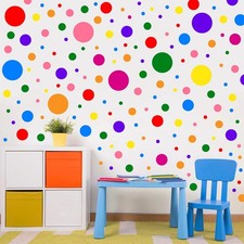Polka Dot Wall Decals Colorful Boho Wall Decal Peel and Stick Kids Decals