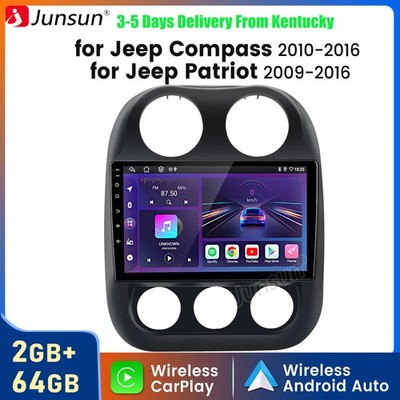 2+64G Android14 CarPlay Car Stereo Radio GPS Navi For Jeep Patriot Compass 09-16