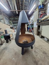 Very Large Custom Steel Fire Pit Chiminea 66cm Diameter 120cm Tall