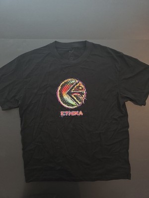 Ethika Circle Snake T Shirt Sz M Black Soft Combed Cotton Emo Goth Dark Indie