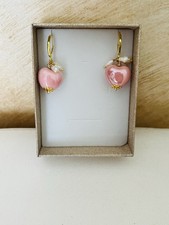 Orecchini pendenti Cuori E Perle Barocche   gioielli Artigianali Made In Sicily