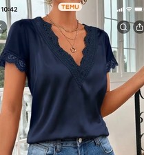 damenbluse gr. 44 blau
