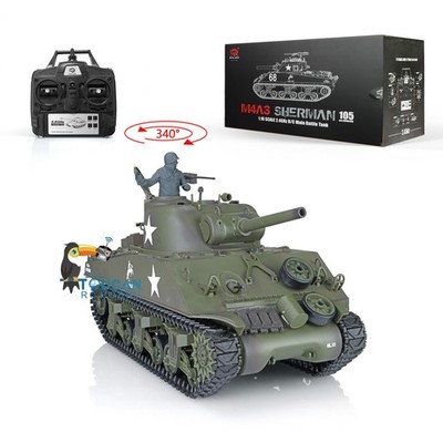 Henglong 1/16 Scale 2.4Ghz 7.0 Smoke BB IR RC Tank M4A3 Sherman 3898 RTR Model
