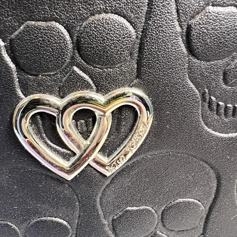 Bolso de Mano Cartera Betsey Johnson Calaveras Grande Negro Xotonia Nuevo Foto 4 de 4