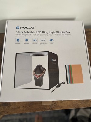 PULUZ 30cm Foldable Photo Studio Box LED Ring Light Shooting Box