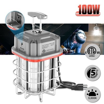 100W LED Temporary Work Light 14500Lm Construction Hanging Linkable Lighting ETL