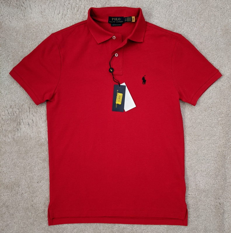 NWT Men's Polo Ralph Lauren red polo shirt small