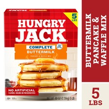 Hungry Jack Complete Buttermilk Pancake Mix and Waffle Mix, 5 Lb Box